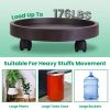 4Pcs 12.8IN Or 14IN Plant Caddy With Wheels Up to 187LBS Load Capacity Rolling Plant Stand
