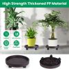 4Pcs 12.8IN Or 14IN Plant Caddy With Wheels Up to 187LBS Load Capacity Rolling Plant Stand