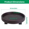 4Pcs 12.8IN Or 14IN Plant Caddy With Wheels Up to 187LBS Load Capacity Rolling Plant Stand